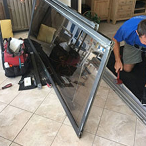 sliding glass door frame repair Del Aire